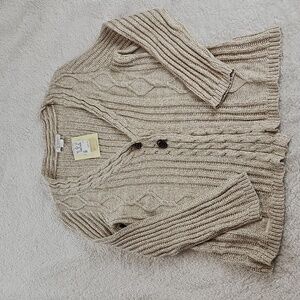 CHRISTOPHER & BANKS cardigan sweater tan, Large,NWT perfect for fall and winter!